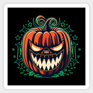 Halloween Spooky Tees: Pumpkin Grimace Dark Scary Sticker